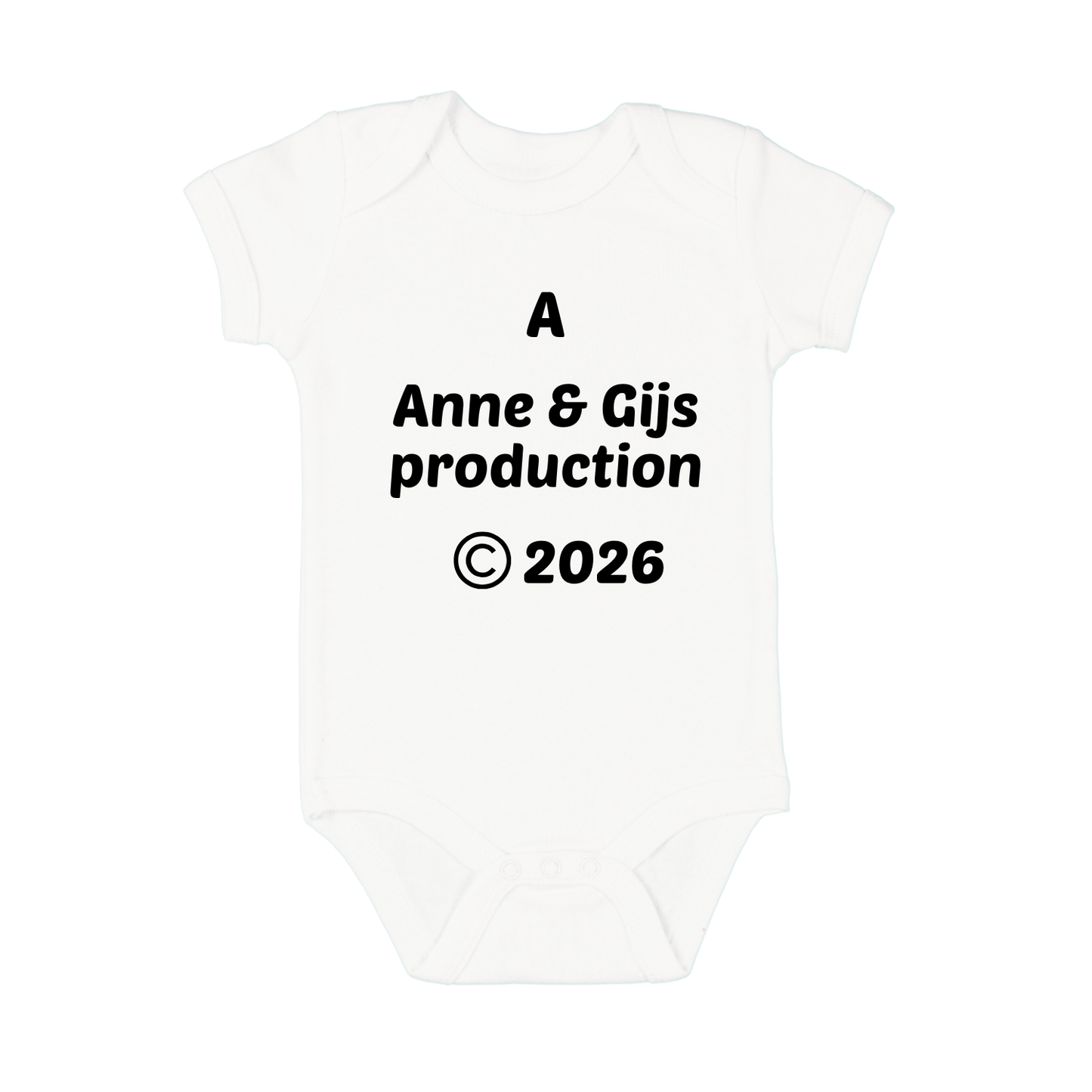Voorbeeld van een gepersonaliseerd rompertje