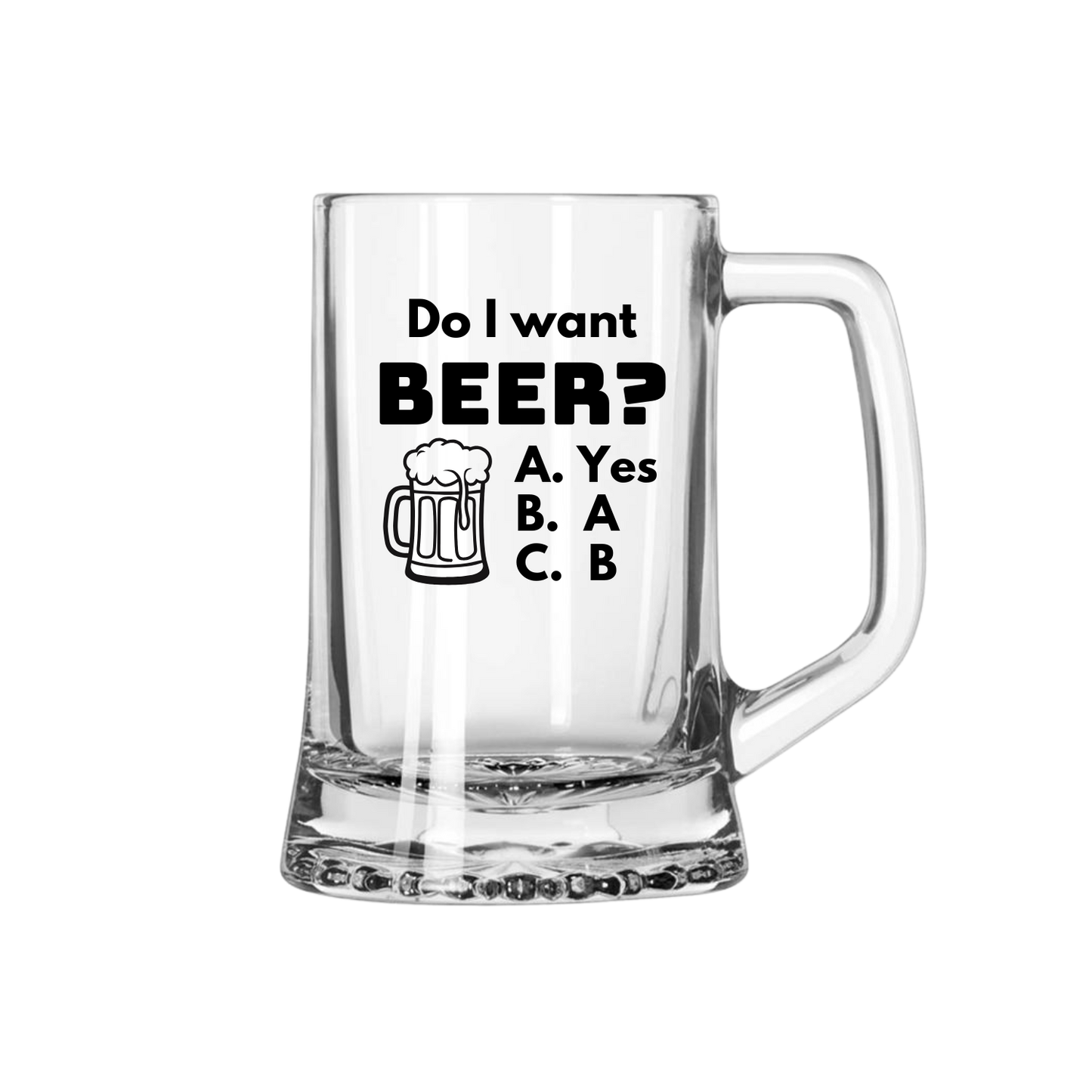 “Bierpul met tekst ‘Di I want beer?’ – cadeau voor bierliefhebber”