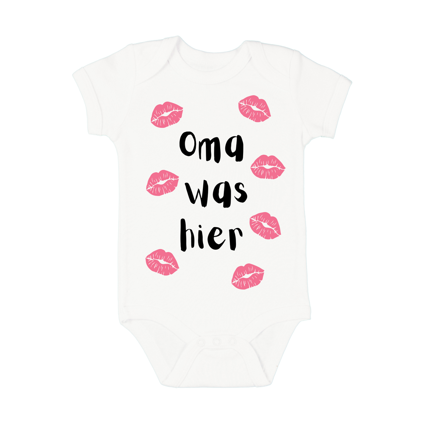 “Wit babyrompertje met tekst ‘Oma was hier’ – grappig kraamcadeau” oma