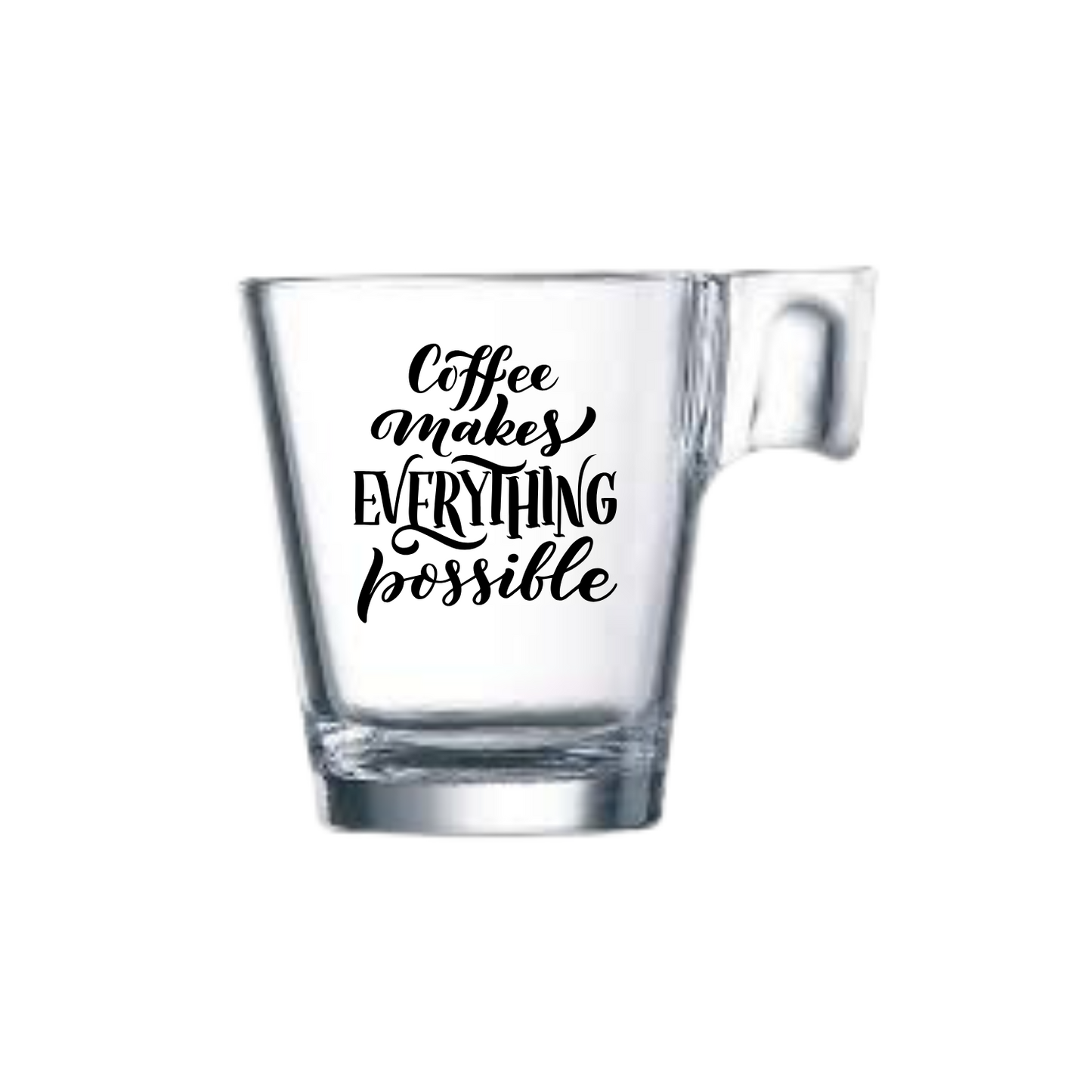 Koffieglas "Coffee makes"