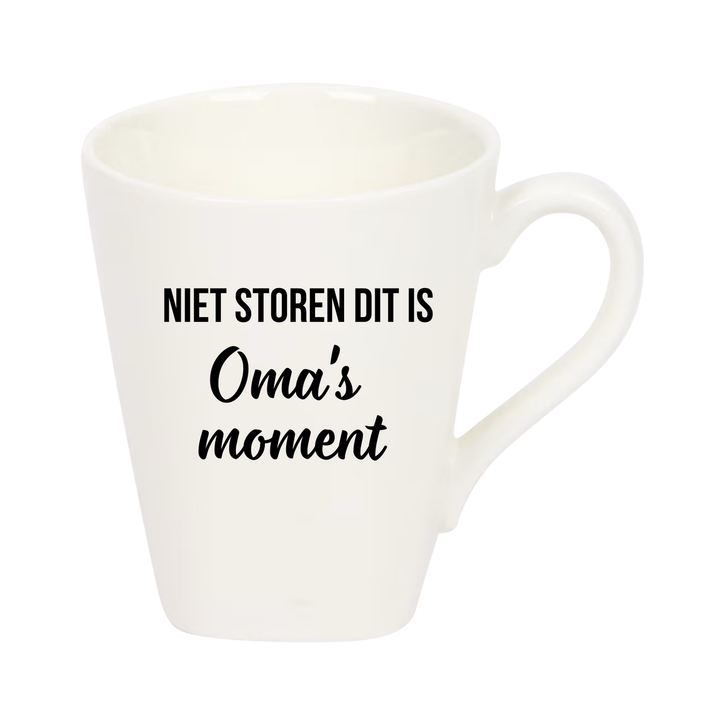 Mok met tekst niet storen dit is Oma's moment