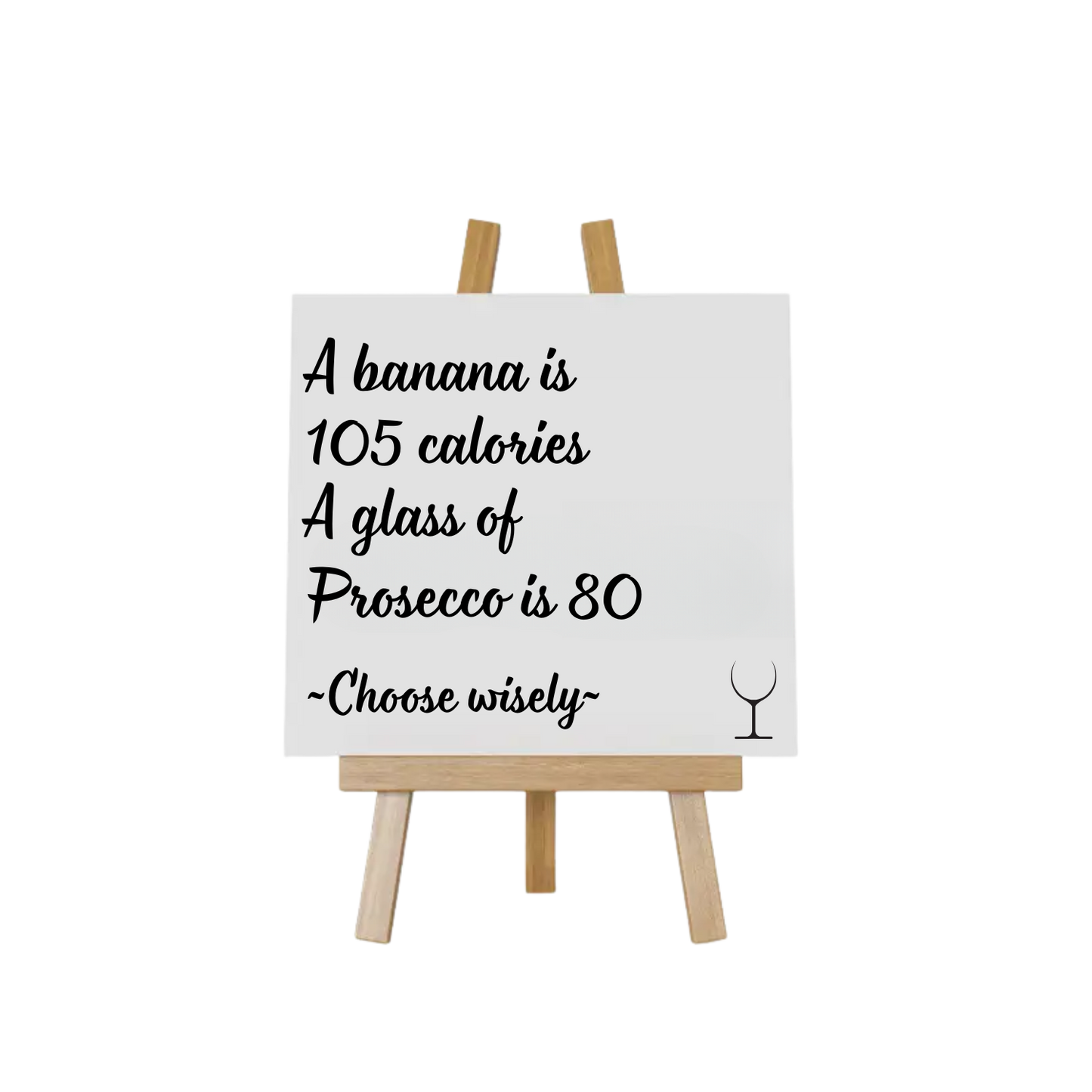 “Wit keramisch tegeltje 10x10 cm met grappige tekst – Handmade by J”