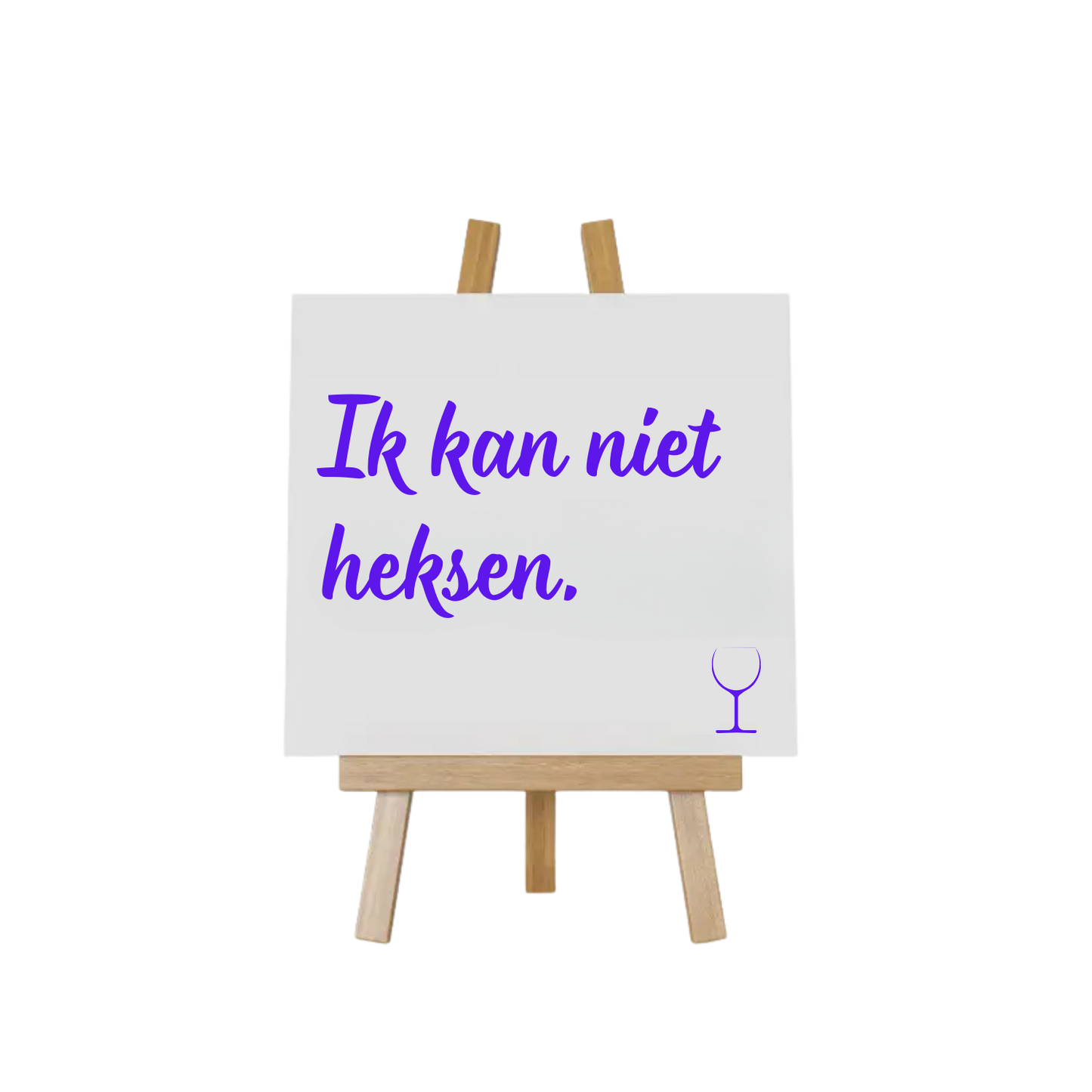 “Grappig tegeltje met spreuk "Ik kan niet heksen"– Handmade by J collectie”