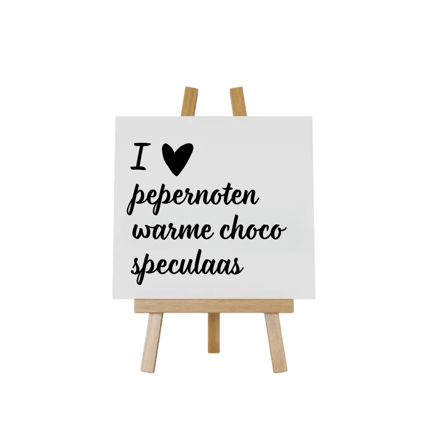 Sinterklaas tegeltje met tekst ik hou van pepernoten als sinterklaascadeau