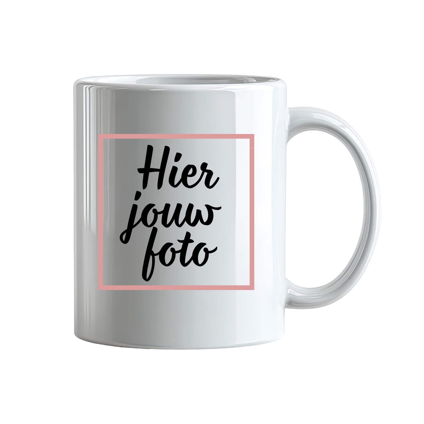 Vaderdag foto mok met eigen foto gepersonaliseerd rechtshandig