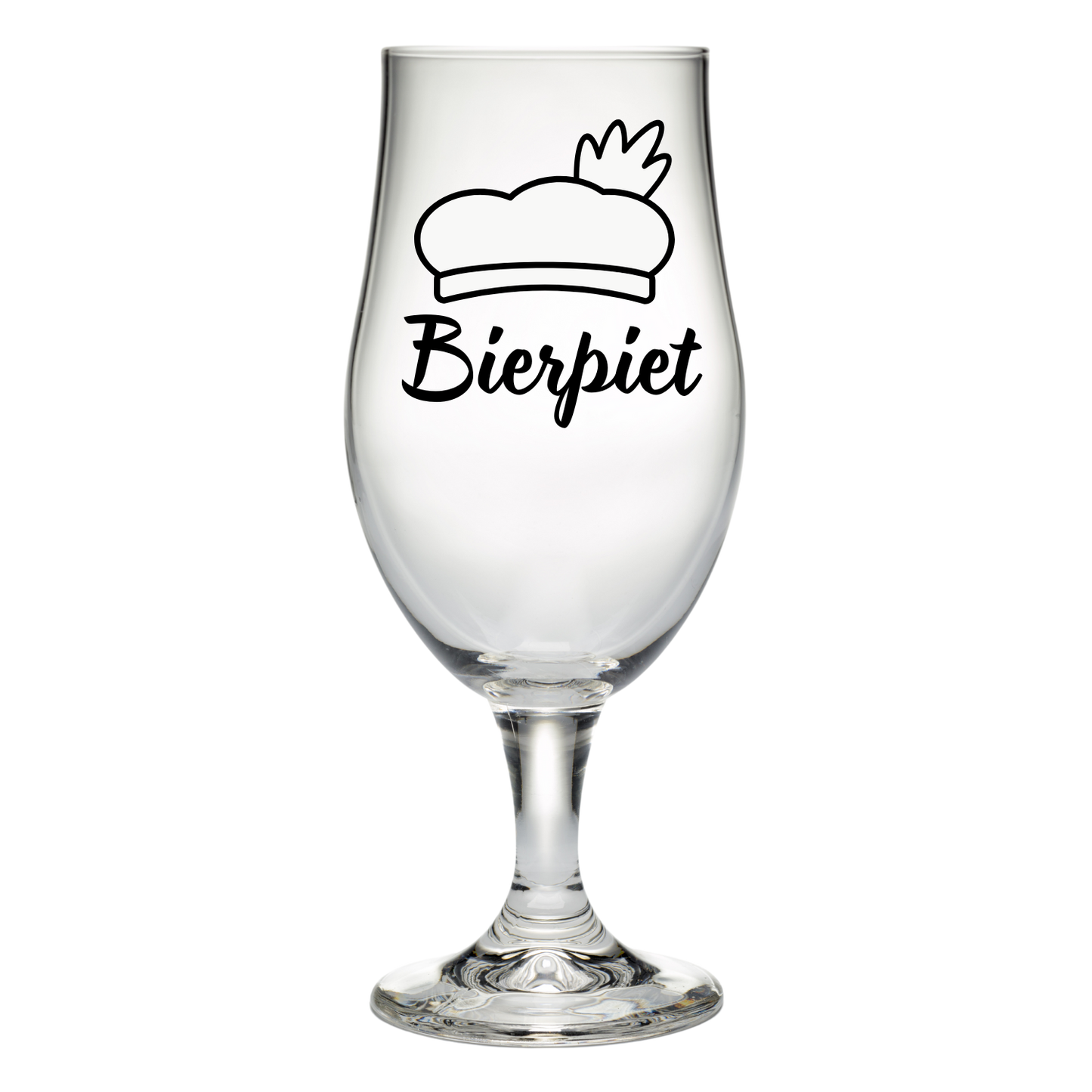 “Bierglas met tekst ‘Bierpiet’ – Handmade by J” Origineel cadeau Sinterklaas