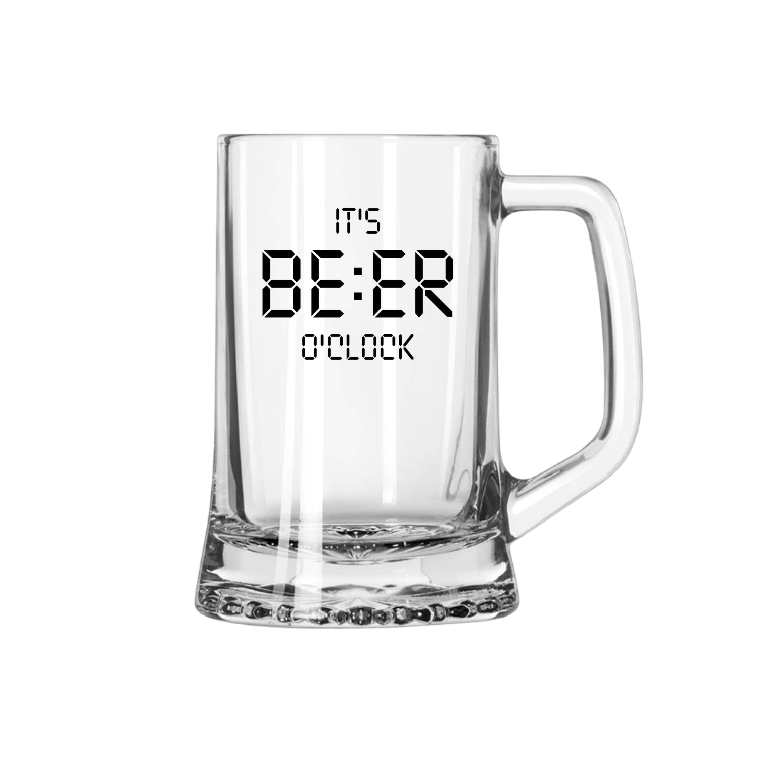 “Bierpul met tekst ‘It's BEER o'clock’ – cadeau voor bierliefhebber”