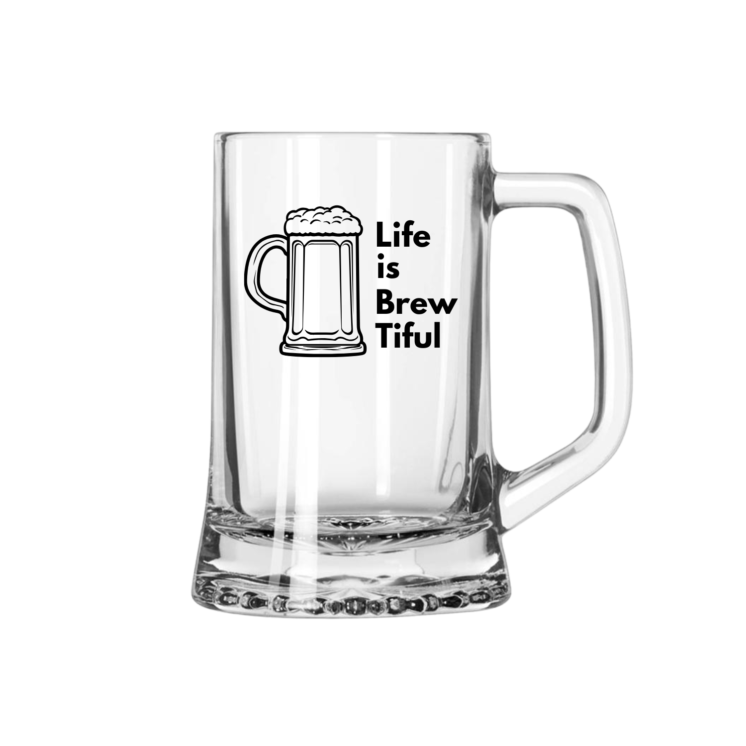 “Bierpul met tekst ‘Life is brewtiful’ – cadeau voor bierliefhebber”