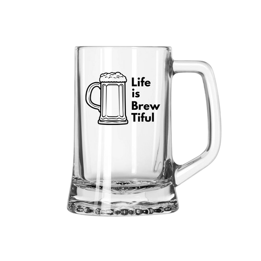 “Bierpul met tekst ‘Life is brewtiful’ – cadeau voor bierliefhebber”