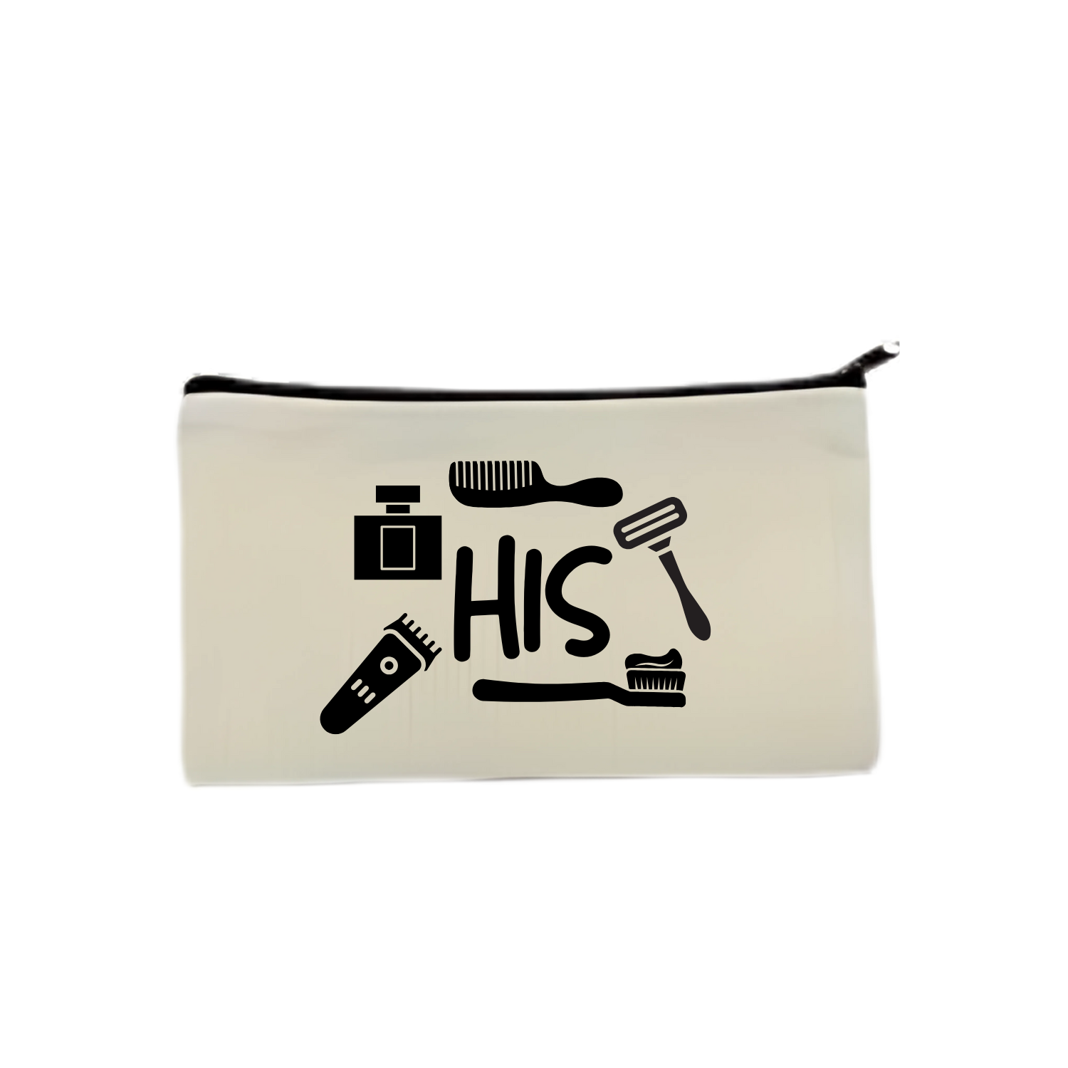 “Etui met quote ‘His’ – toiletspullen grappig cadeau” Vakantie musthave