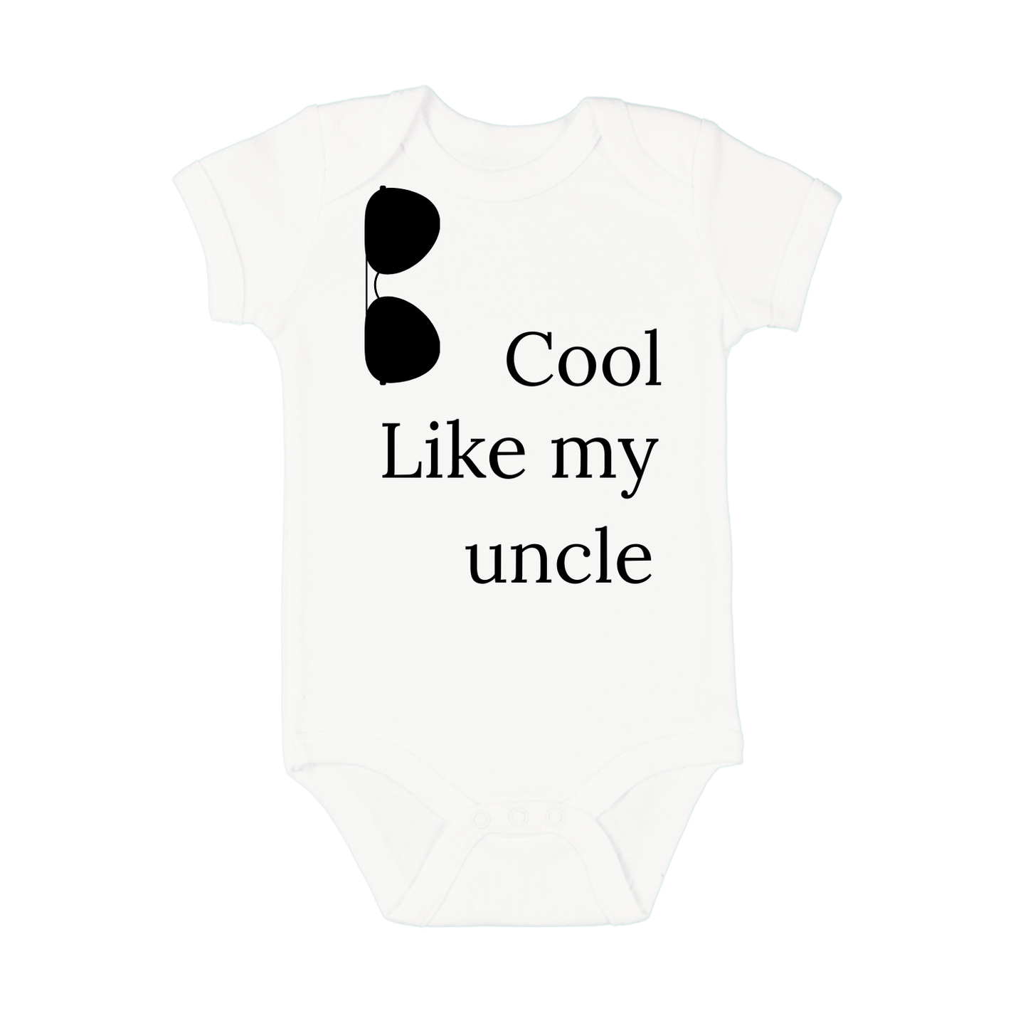 “Wit babyrompertje met tekst ‘Cool like my uncle’ – grappig kraamcadeau” oom