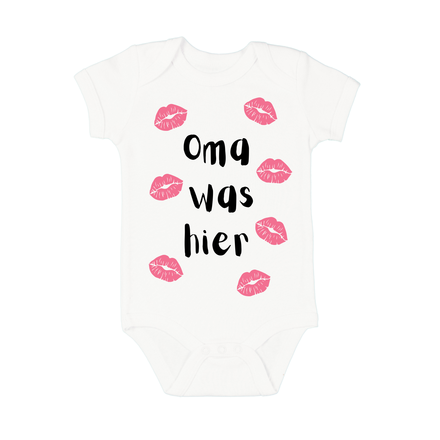 “Wit babyrompertje met tekst ‘Oma was hier’ – grappig kraamcadeau” oma