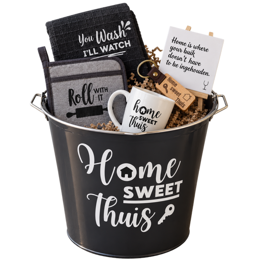 Home Sweet Thuis cadeaupakket maat L voor nieuwe woning