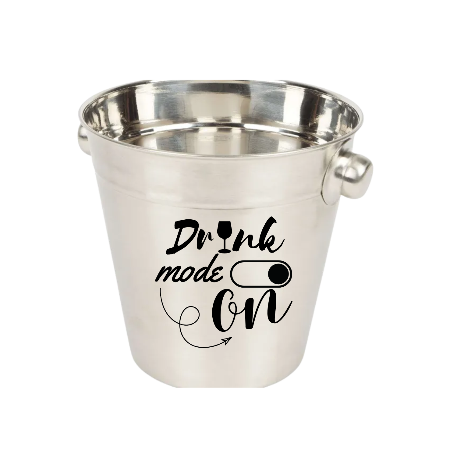 “IJsemmertje met tekst ‘Drink mode on’ – Handmade by J”