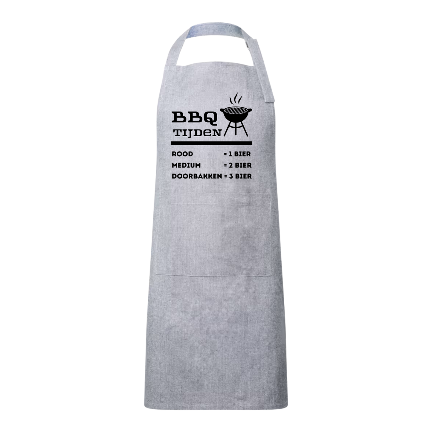 Basic kookschort met grappige tekst – origineel BBQ cadeau van Handmade by J. BBQ tijden