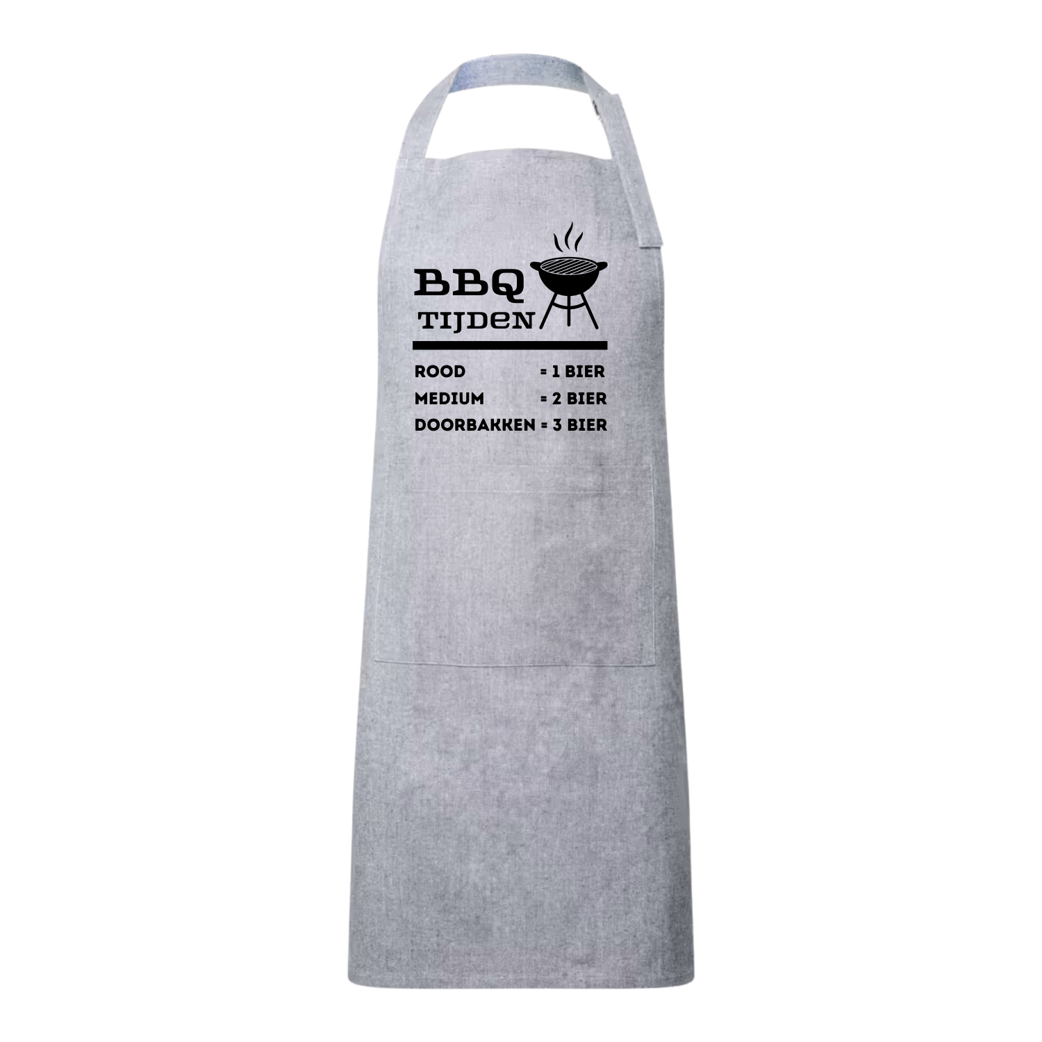 Basic kookschort met grappige tekst – origineel BBQ cadeau van Handmade by J. BBQ tijden