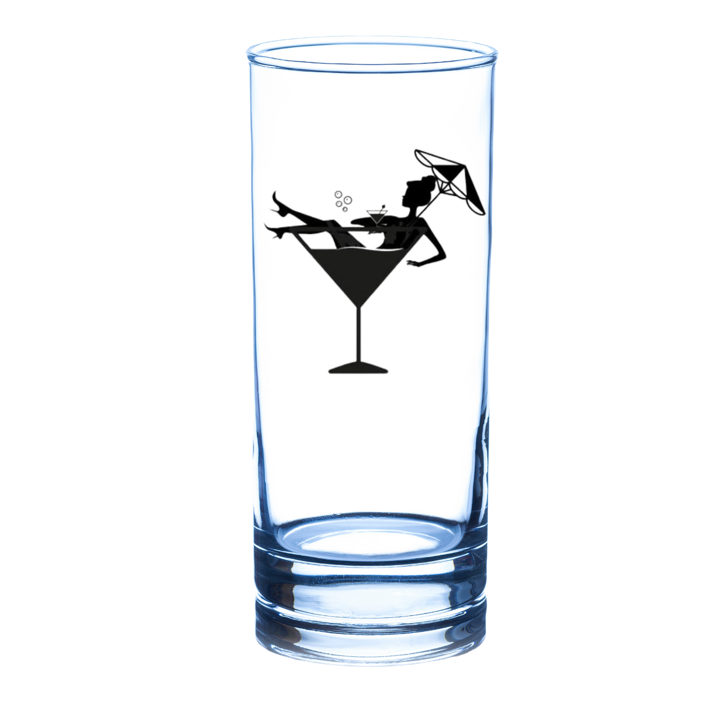 “Glas met leuke spreuk – ideaal voor cocktails, mocktails of een borrelavond”