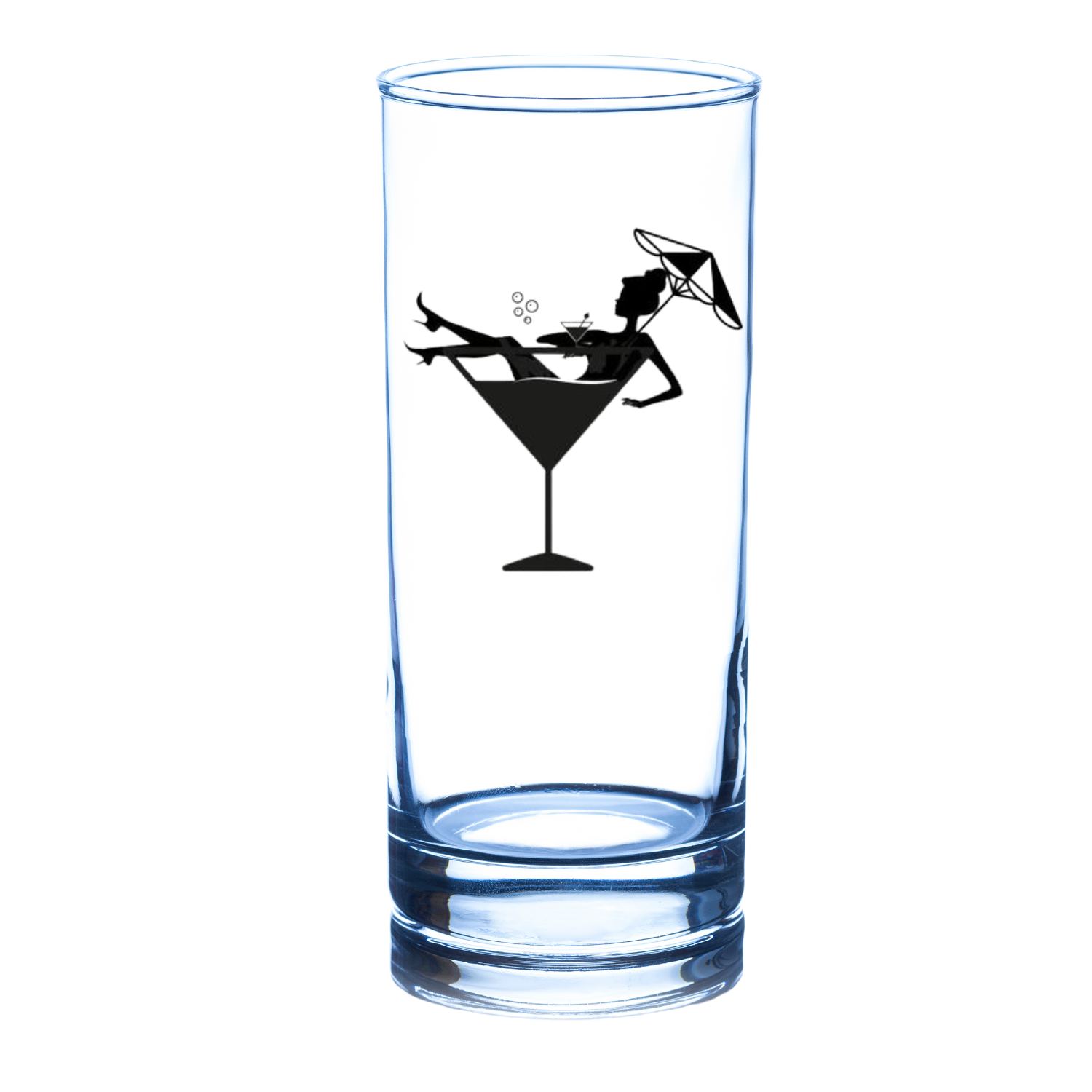 “Glas met leuke spreuk – ideaal voor cocktails, mocktails of een borrelavond”