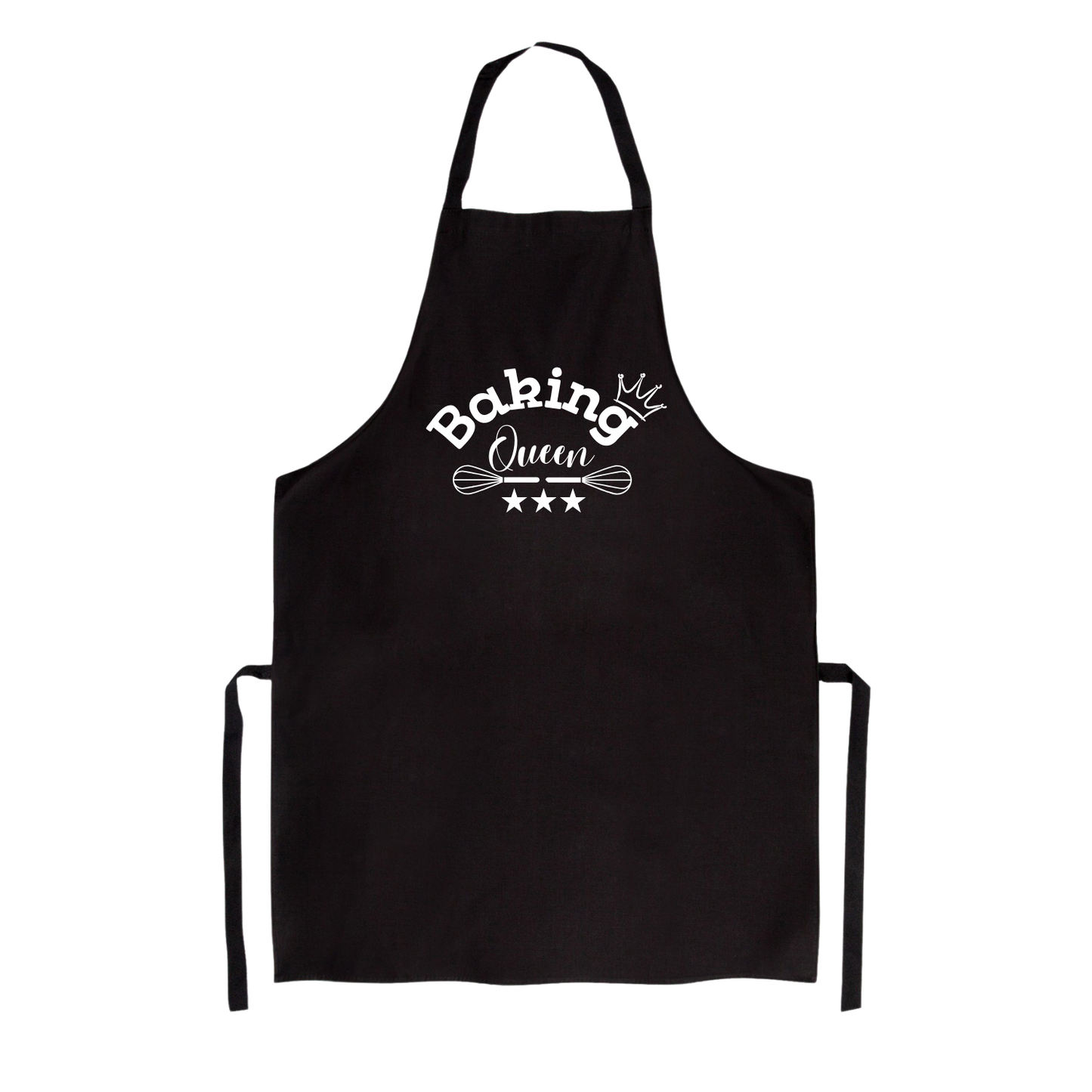 Luxe keukenschort  – cadeau met knipoog Tekst Baking Queen gemaakt door Handmade by J.