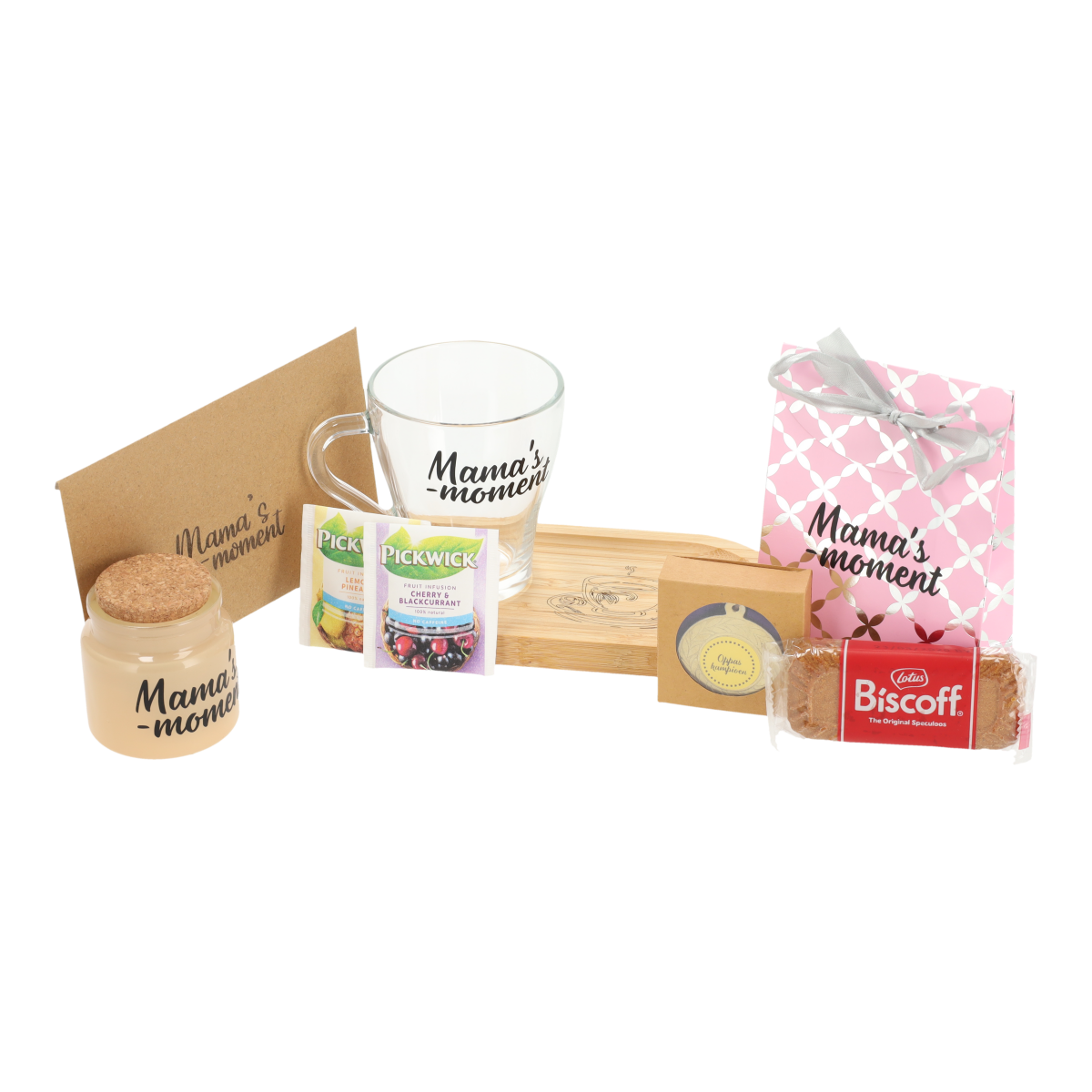 Geschenkverpakking Overleefkit thee-editie voor mama, of Moederdag