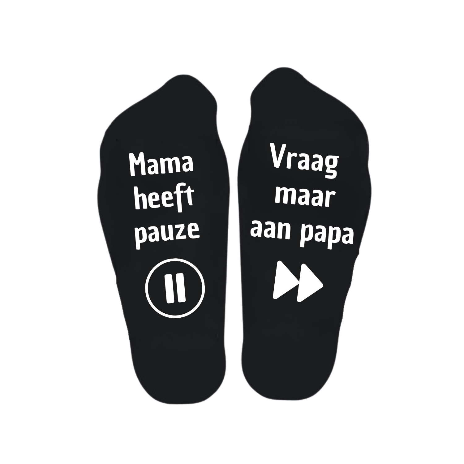 Sokken met tekst mama heeft pauze