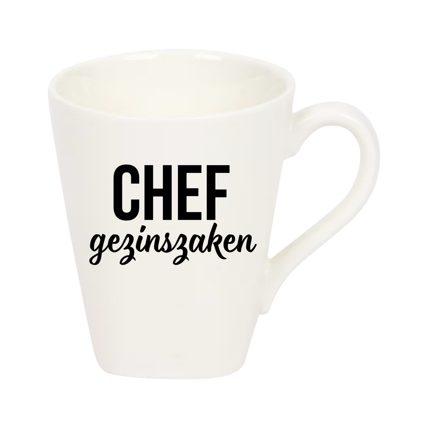 mok met tekst Chef gezinszaken