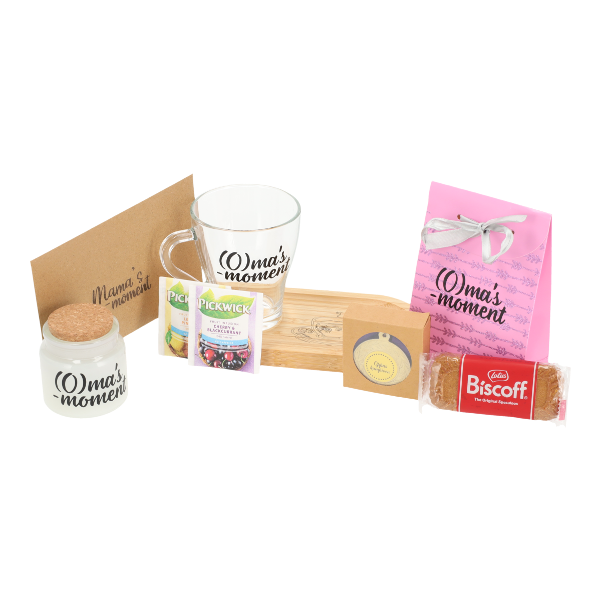 Geschenkverpakking Overleefkit thee-editie voor oma, of Moederdag