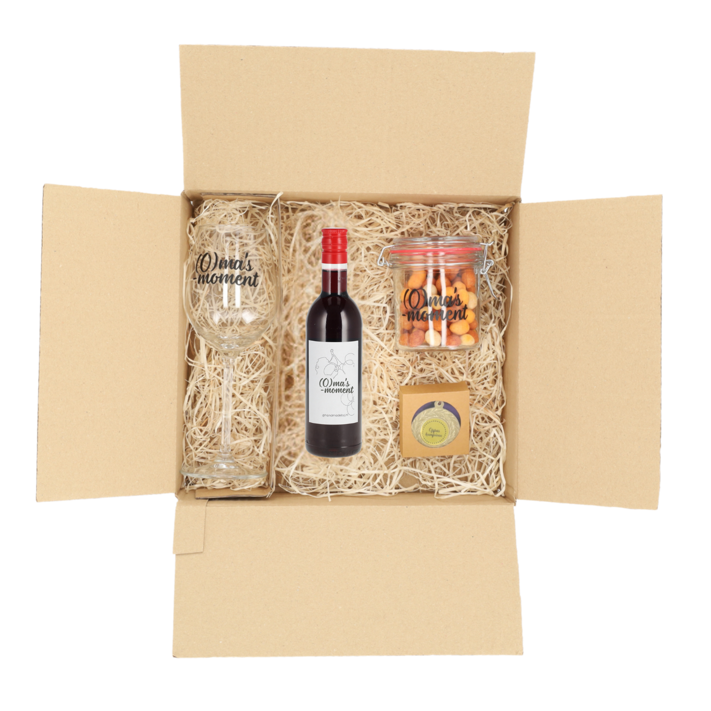 Oma's overleefkit met rode wijn en borrelnoten