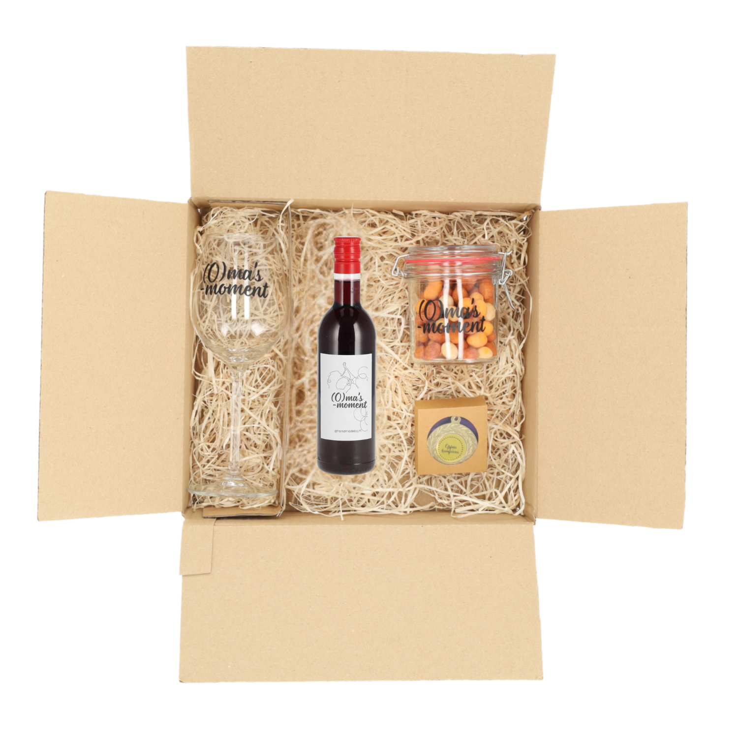Oma's overleefkit met rode wijn en borrelnoten
