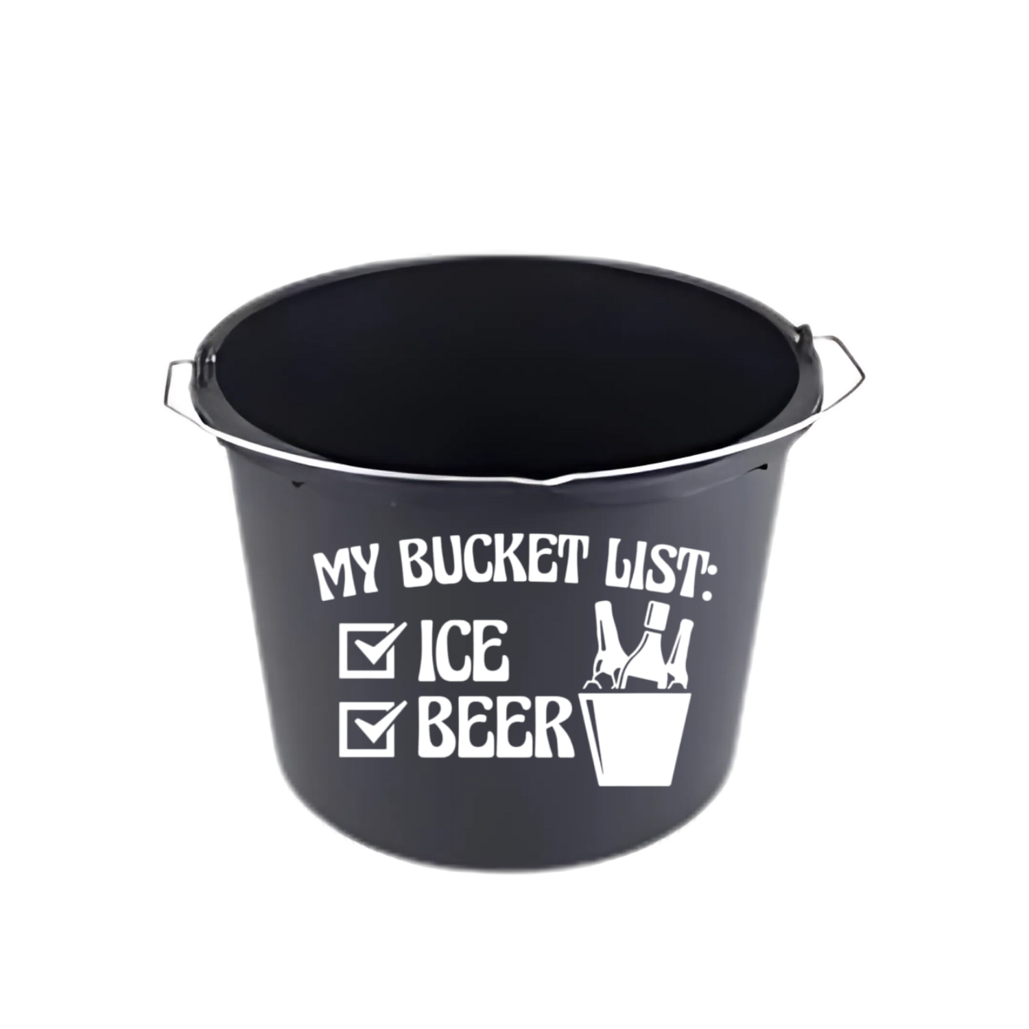 “IJsemmer met grappige tekst "My bucket list"– perfect voor feestjes”