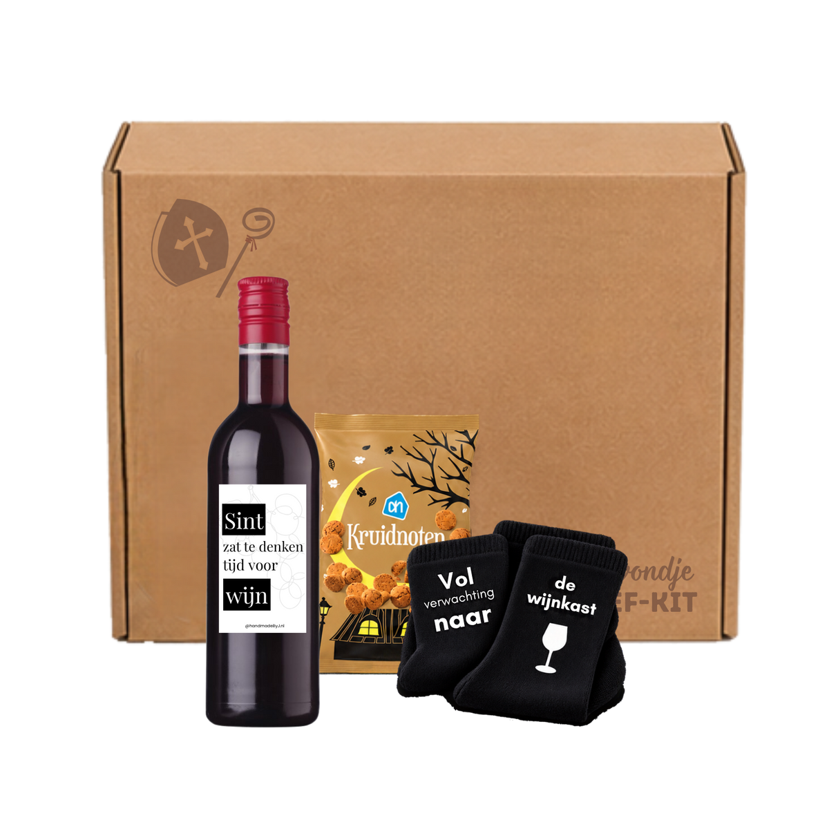 Sinterklaas cadeaukit wijn Small