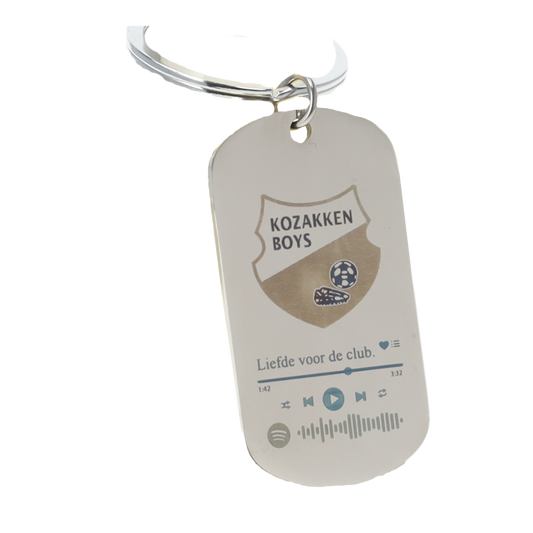 Gegraveerde sleutelhanger gepersonaliseerd met foto of tekst