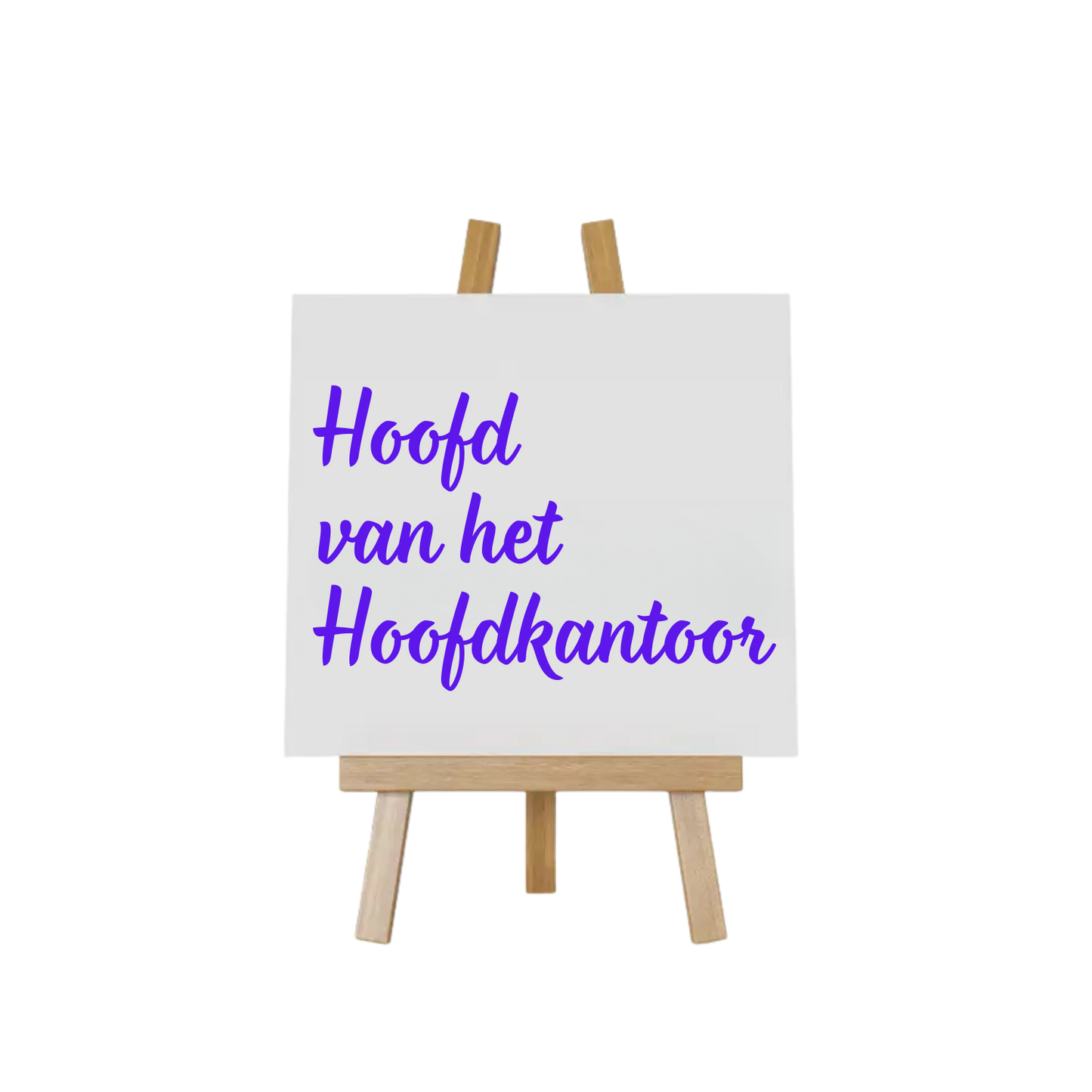 Tegeltje met tekst Hoofd van het Hoofdbureau