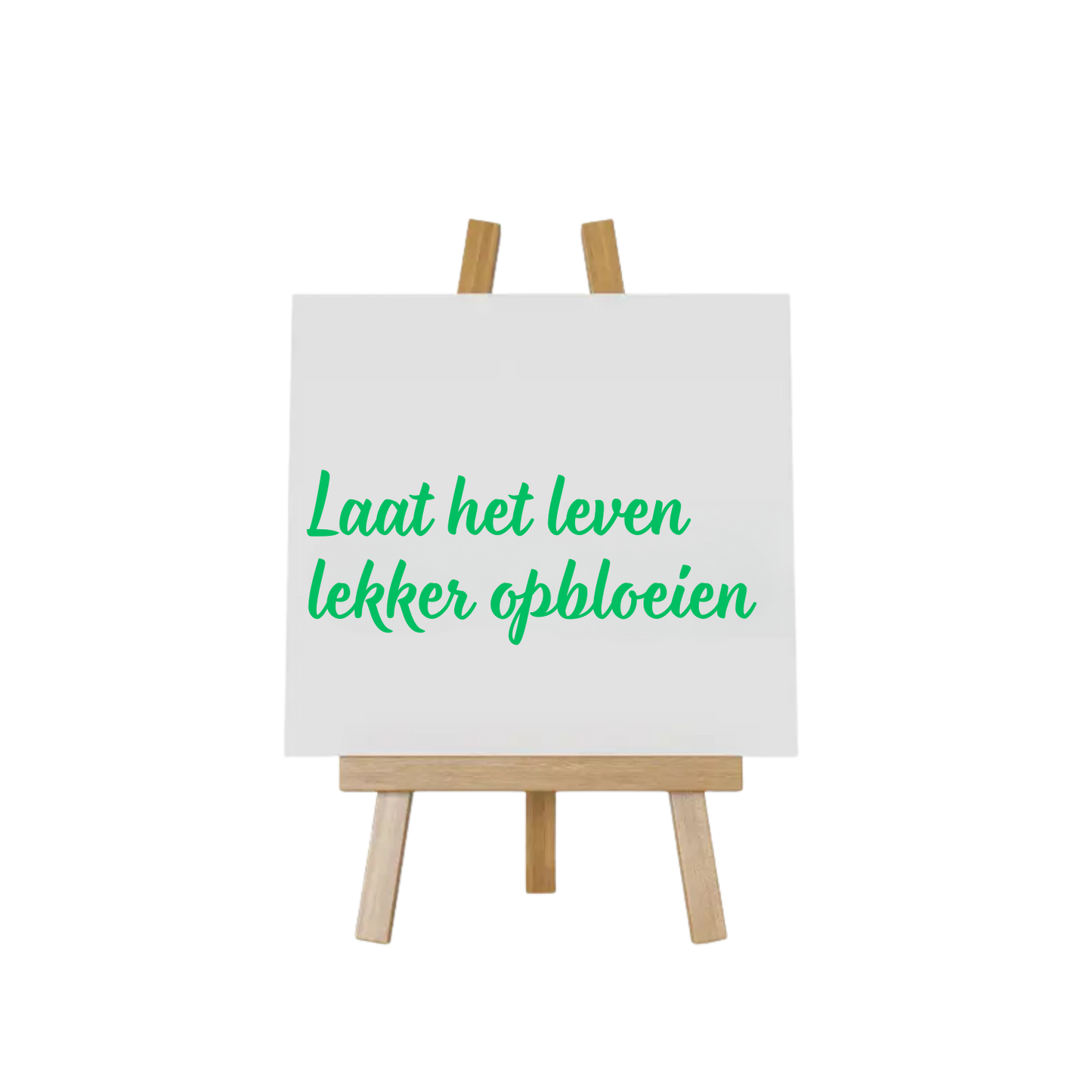 Tegeltje met tekst Laat het leven lekker opbloeien