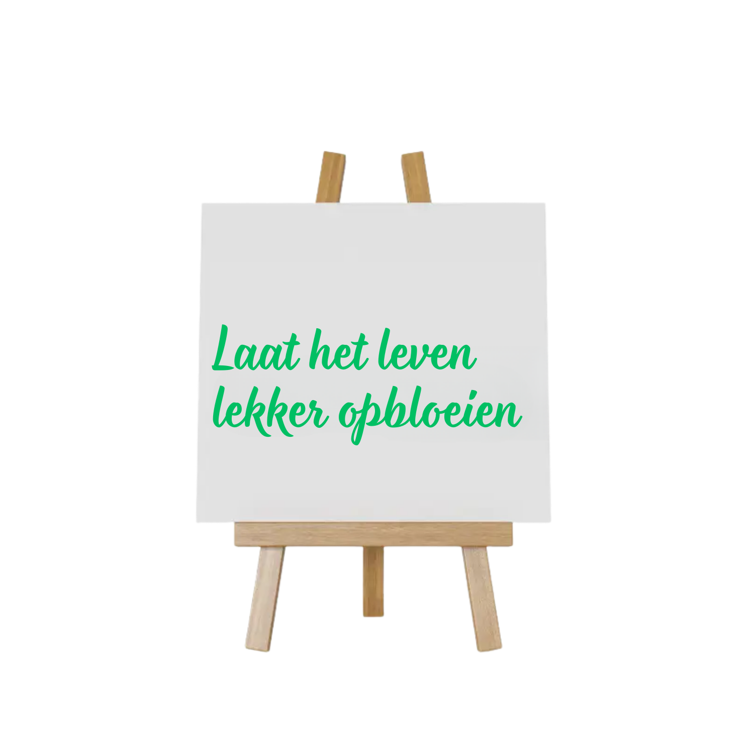 Tegeltje met tekst Laat het leven lekker opbloeien