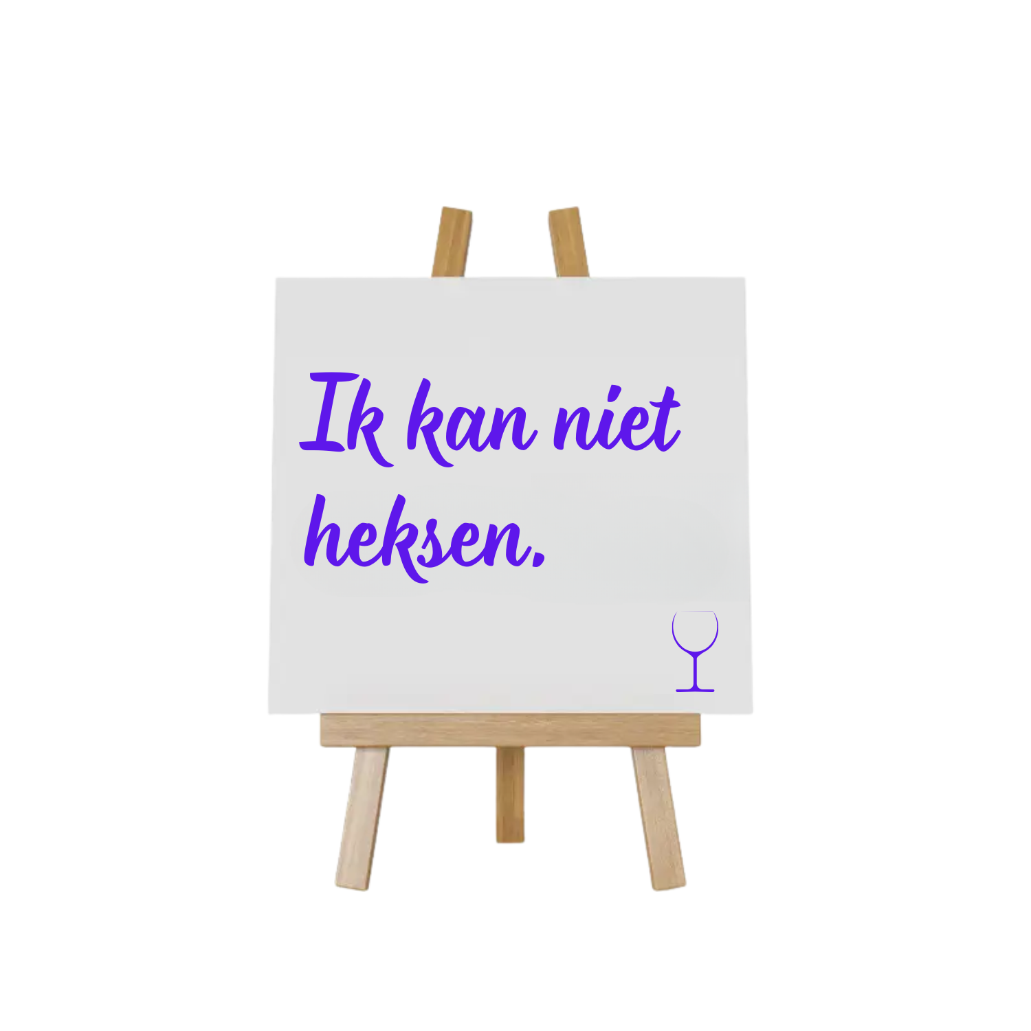 “Grappig tegeltje met spreuk "Ik kan niet heksen"– Handmade by J collectie”