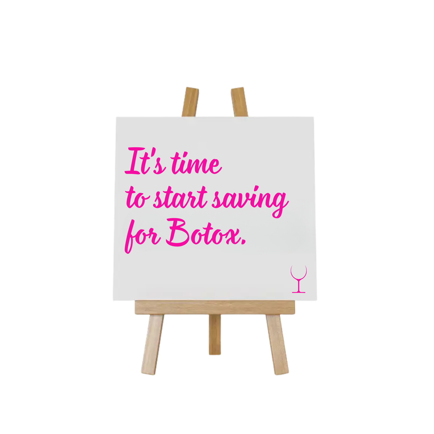 “Grappig tegeltje met spreuk "It's time to start saving for botox – Handmade by J collectie”