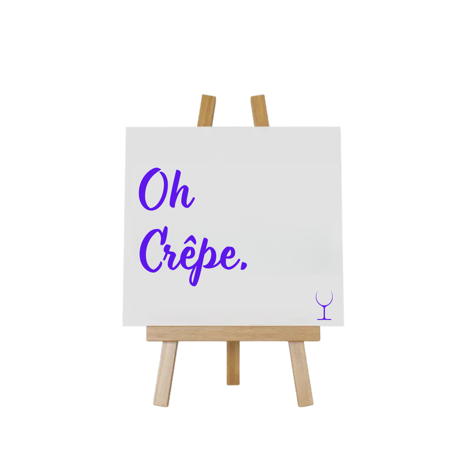 “Decoratief tegeltje met humoristische tekst "Oh crepe"– origineel cadeau-idee”