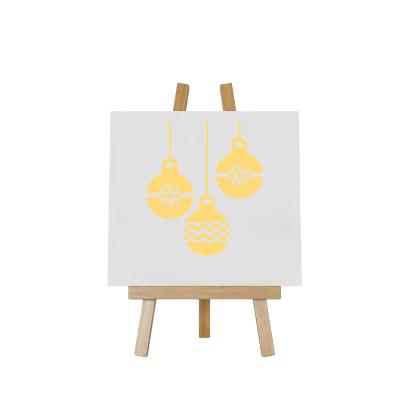 Modern kerst tegeltje met gouden kerstballen als stijlvolle kerstdecoratie van Handmade by J.