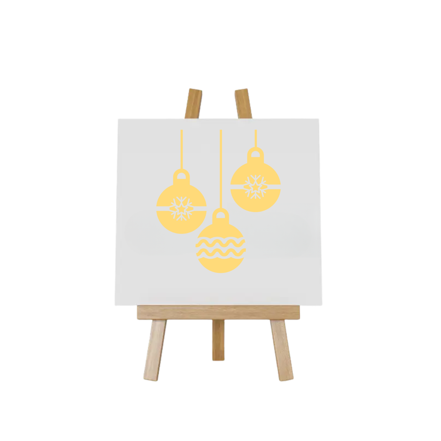 Modern kerst tegeltje met gouden kerstballen als stijlvolle kerstdecoratie van Handmade by J.