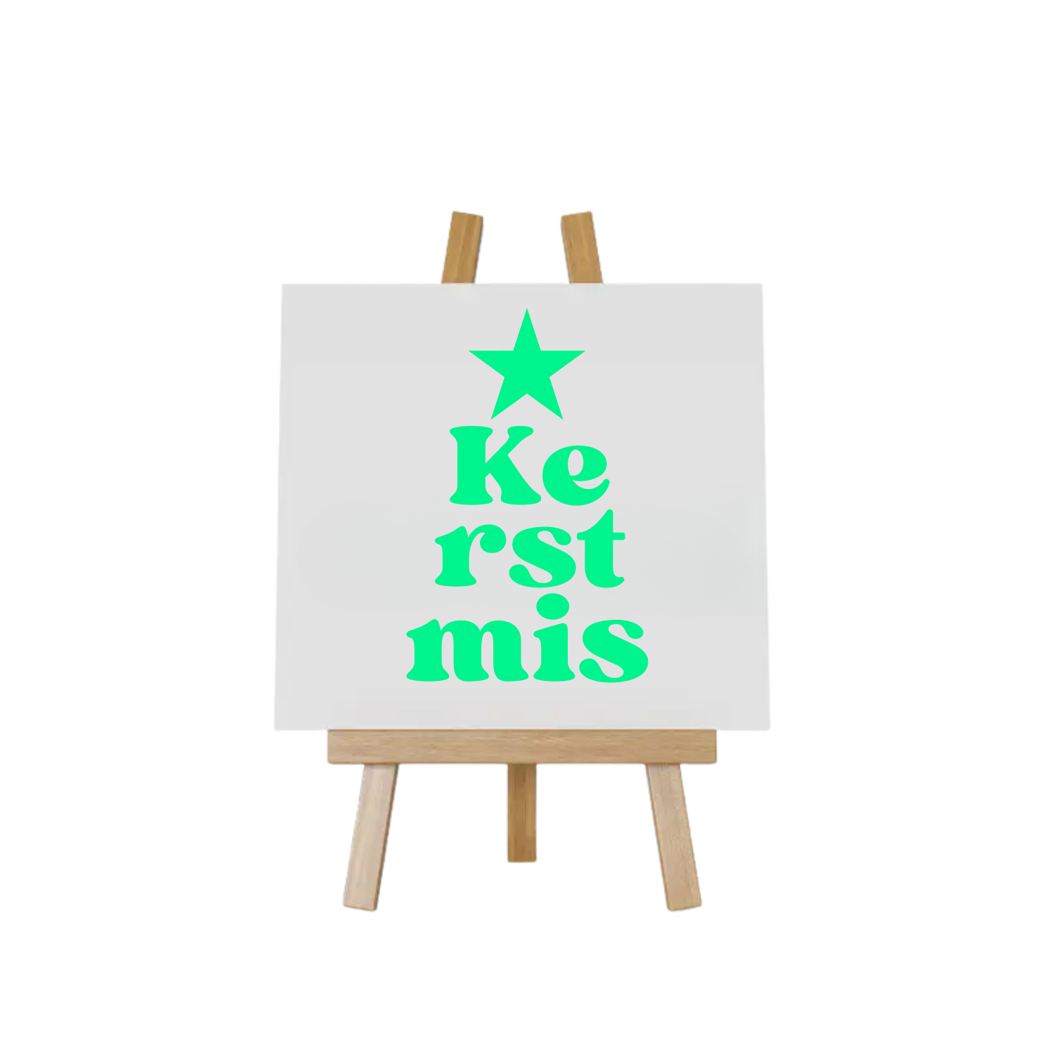 Kerst tegeltje met tekst Kerstmis in kerstboomvorm als origineel kerstcadeau gemaakt door Handmade by J.