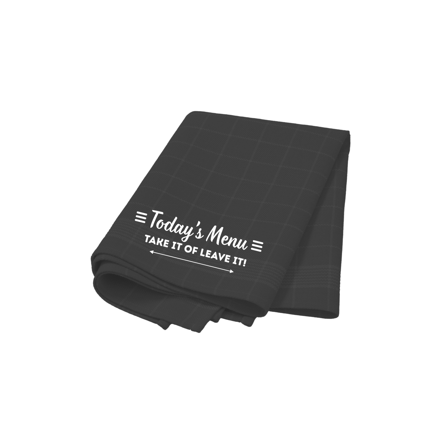 “Theedoek met ‘Today's menu’ – Handmade by J keukenaccessoire”