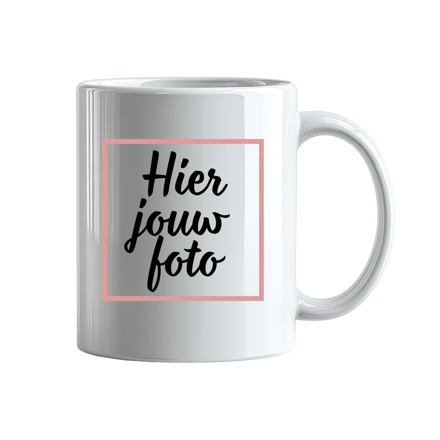 Vaderdag foto mok met eigen foto gepersonaliseerd rechtshandig
