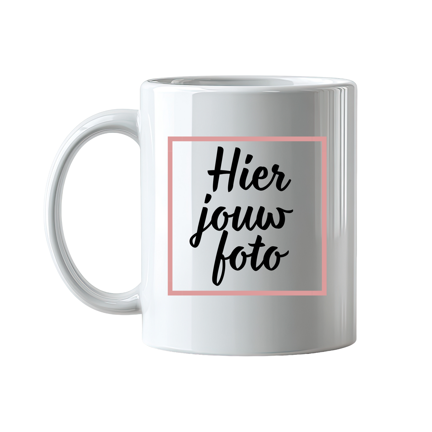 Vaderdag foto mok met eigen foto gepersonaliseerd linkshandig