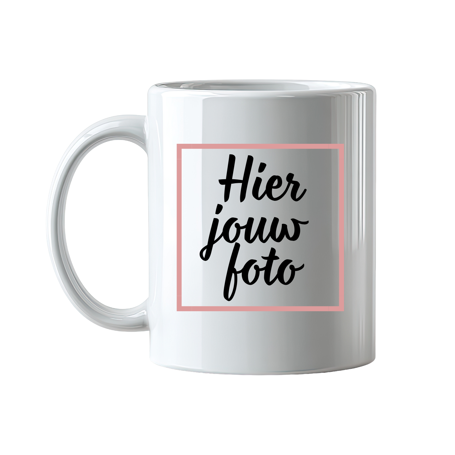 Vaderdag foto mok met eigen foto gepersonaliseerd linkshandig
