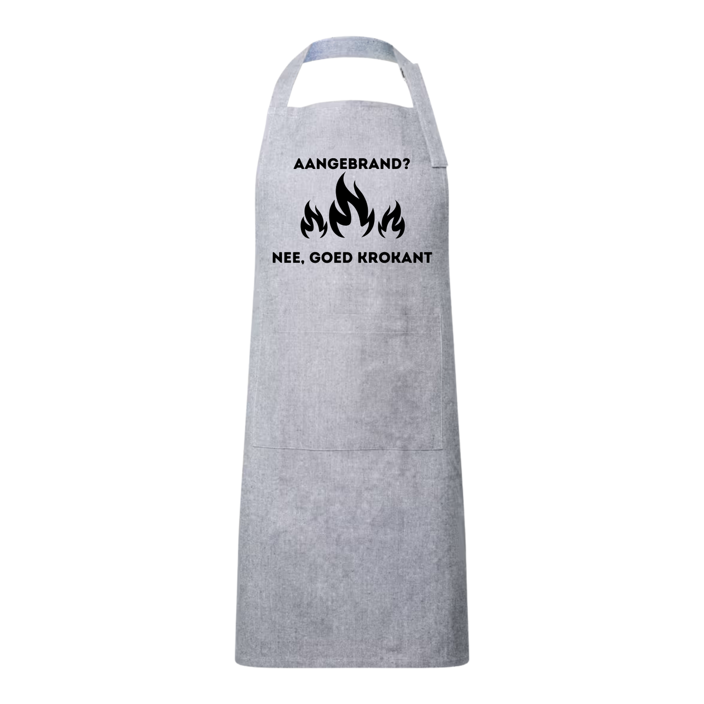 Basic kookschort met grappige tekst Aangebrand nee goed krokant – origineel BBQ cadeau van Handmade by J.