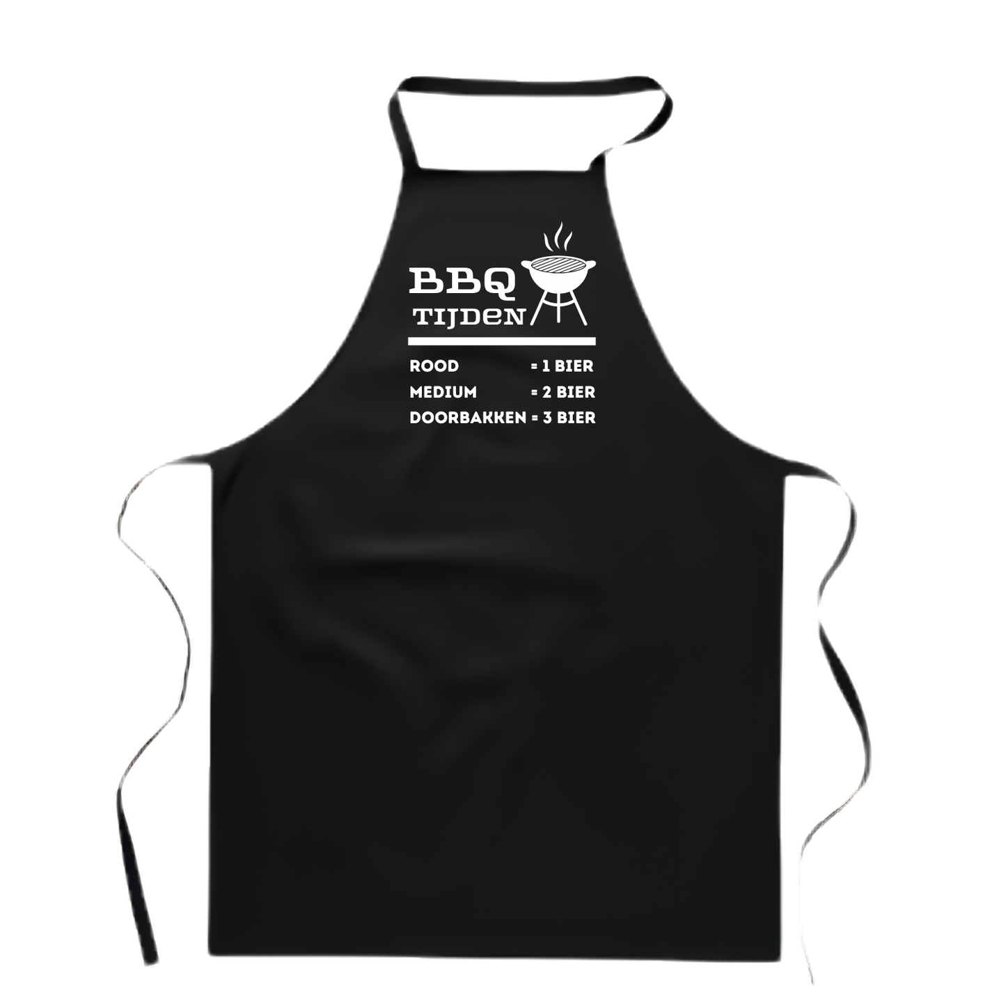 Basic kookschort met tekst – grappig BBQ en kookcadeau