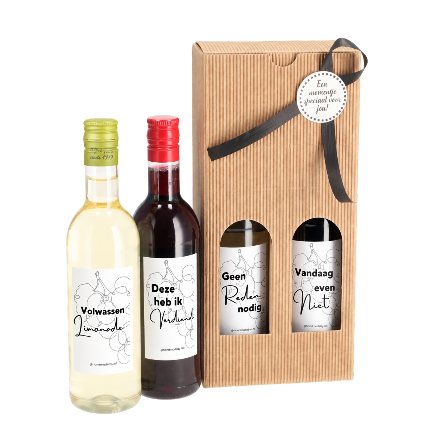 Cadeauset mini wijnflesjes 