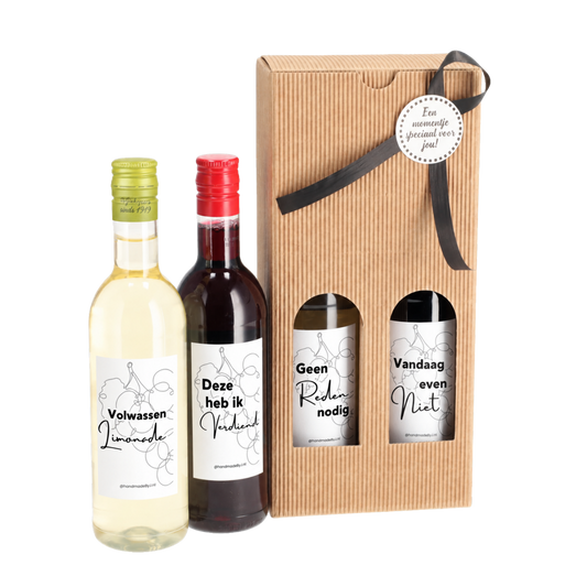 Cadeauset mini wijnflesjes 